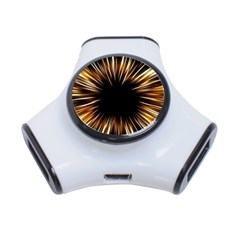 Color Gold Yellow 3-port Usb Hub by HermanTelo