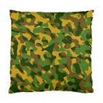 Yellow Green Brown Camouflage Standard Cushion Case (Two Sides) Back