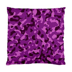 Dark Purple Camouflage Pattern Standard Cushion Case (two Sides) by SpinnyChairDesigns