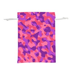 Pink And Purple Camouflage Lightweight Drawstring Pouch (m) by SpinnyChairDesigns