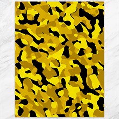 Black And Yellow Camouflage Pattern Canvas 12  X 16  by SpinnyChairDesigns