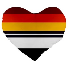 Retro Sunset Large 19  Premium Heart Shape Cushions by tmsartbazaar