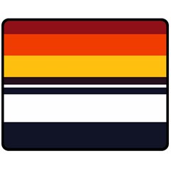 Retro Sunset Double Sided Fleece Blanket (medium)  by tmsartbazaar