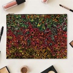 Stylish Fall Colors Camouflage Cosmetic Bag (xl) by SpinnyChairDesigns