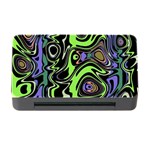 Green and Black Abstract Pattern Memory Card Reader with CF Front