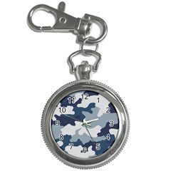 Camo Blue Key Chain Watches by MooMoosMumma
