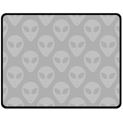 Grey Aliens Ufo Fleece Blanket (medium)  by SpinnyChairDesigns