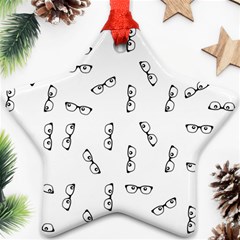 Geek Glasses With Eyes Ornament (star) by SpinnyChairDesigns