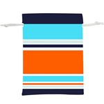 Tri Color Stripes  Lightweight Drawstring Pouch (XL) Front