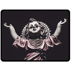 Angel Crying Blood Dark Style Poster Fleece Blanket (large)  by dflcprintsclothing