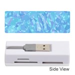 Light Blue Abstract Mosaic Art Color Memory Card Reader (Stick) Front
