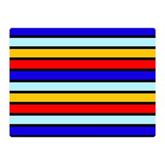 Red And Blue Contrast Yellow Stripes Double Sided Flano Blanket (mini)  by tmsartbazaar