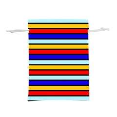 Red And Blue Contrast Yellow Stripes Lightweight Drawstring Pouch (m) by tmsartbazaar