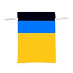 Bright Yellow With Blue Lightweight Drawstring Pouch (M) Front