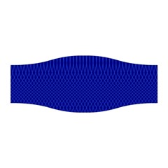 Cobalt Blue Color Stripes Stretchable Headband by SpinnyChairDesigns