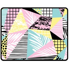 Mosaic Print Fleece Blanket (medium)  by designsbymallika