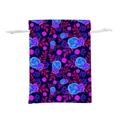 Backgroung Rose Purple Wallpaper Lightweight Drawstring Pouch (l) by HermanTelo