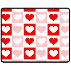 Hearts  Fleece Blanket (medium)  by Sobalvarro