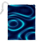 Blue Wavy Drawstring Pouch (4XL) Back