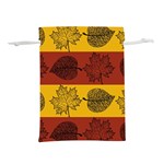 Autumn Leaves Colorful Nature Lightweight Drawstring Pouch (S) Back