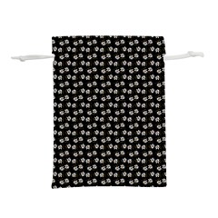 Daisy Black Lightweight Drawstring Pouch (m) by snowwhitegirl