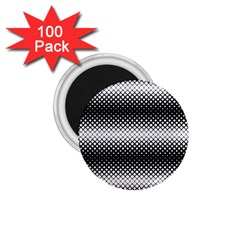 Geometrical Blocks, Rhombus Black And White Pattern 1 75  Magnets (100 Pack)  by Casemiro