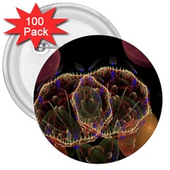 Fractal Geometry 3  Buttons (100 Pack)  by Sparkle