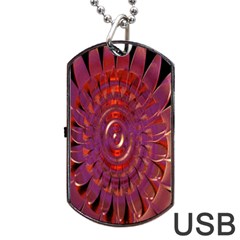 Chakra Flower Dog Tag Usb Flash (two Sides) by Sparkle