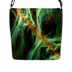 Abstract Illusion Flap Closure Messenger Bag (l) by Sparkle