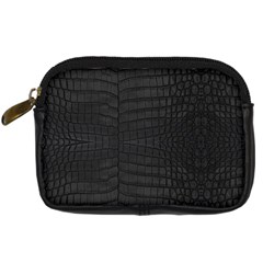 Black Crocodile Skin Digital Camera Leather Case by LoolyElzayat