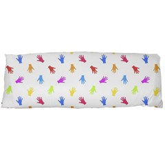 Multicolored Hands Silhouette Motif Design Body Pillow Case (dakimakura) by dflcprintsclothing