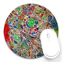 Pop Art - Spirals World 1 Round Mousepads by EDDArt