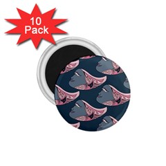 Doodle Queen Fish Pattern 1 75  Magnets (10 Pack)  by tmsartbazaar
