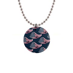 Doodle Queen Fish Pattern 1  Button Necklace by tmsartbazaar