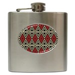 Motif Boho Style Geometric Hip Flask (6 oz) Front