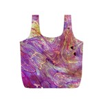 Marbling Abstract Layers Full Print Recycle Bag (S) Back
