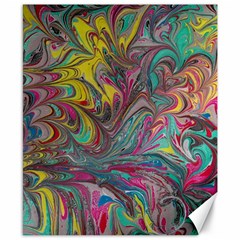 Abstract Marbling Canvas 8  X 10  by kaleidomarblingart