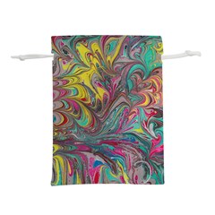 Abstract Marbling Swirls Lightweight Drawstring Pouch (s) by kaleidomarblingart