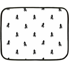 Riding Bike Motif Print Pattern Double Sided Fleece Blanket (mini)  by dflcprintsclothing