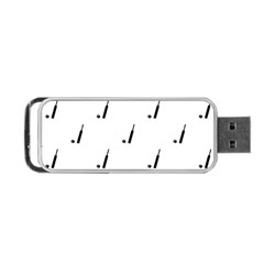 Black And White Cricket Sport Motif Print Pattern Portable Usb Flash (one Side) by dflcprintsclothing