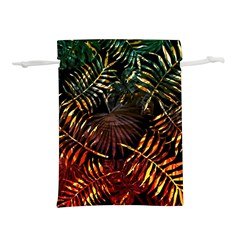 Tropical Leaves Lightweight Drawstring Pouch (m) by goljakoff