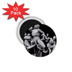 Laocoon Sculpture Over Black 1 75  Magnets (10 Pack)  by dflcprintsclothing