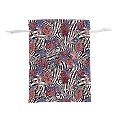 Zebra Chain Pattern Lightweight Drawstring Pouch (m) by designsbymallika