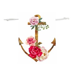 Flowers Anchor Lightweight Drawstring Pouch (m) by goljakoff