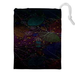 Fractal Leafs Drawstring Pouch (4xl) by Sparkle