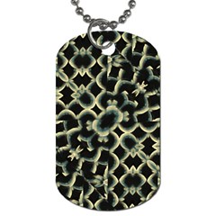 Dark Interlace Motif Mosaic Pattern Dog Tag (two Sides) by dflcprintsclothing