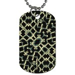 Dark Interlace Motif Mosaic Pattern Dog Tag (Two Sides) Front