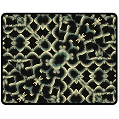 Dark Interlace Motif Mosaic Pattern Fleece Blanket (medium)  by dflcprintsclothing