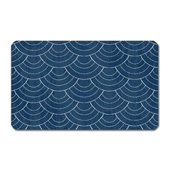 Blue Sashiko Magnet (rectangular) by goljakoff
