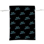Just Beauty Words Motif Print Pattern  Lightweight Drawstring Pouch (XL) Back